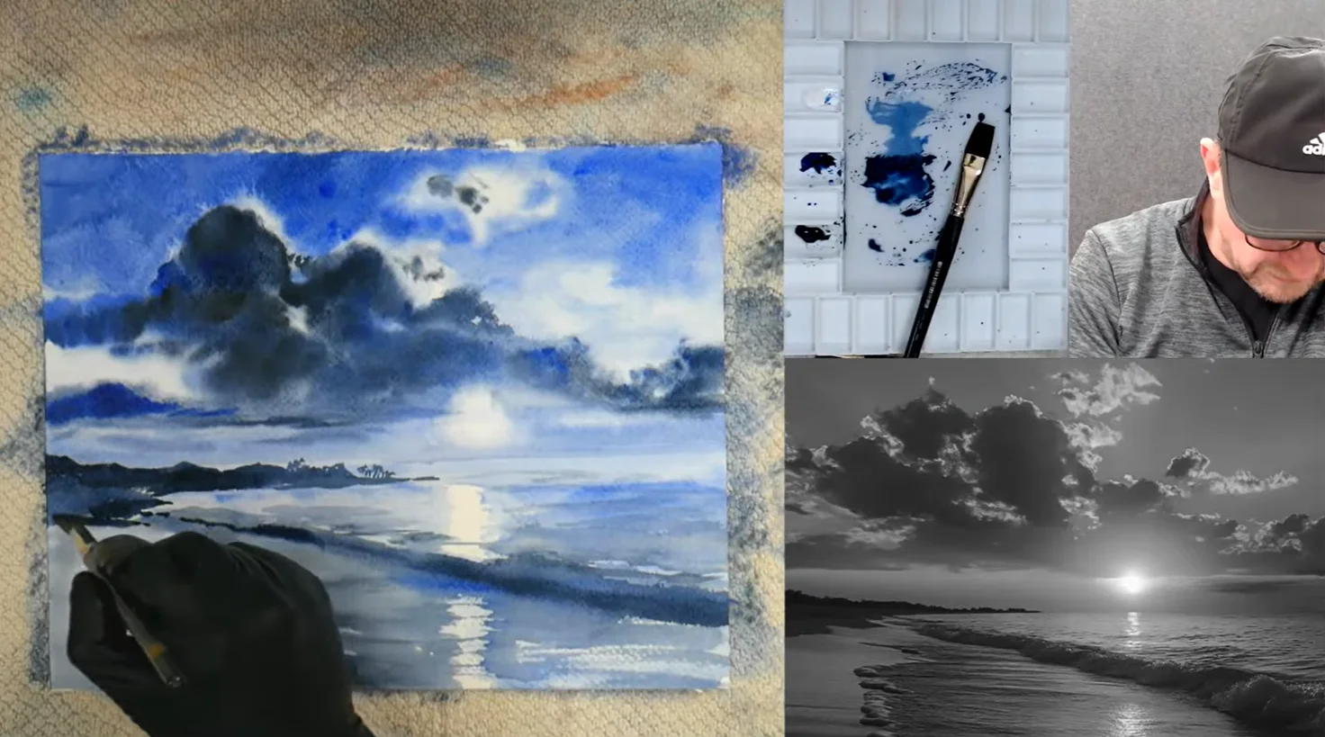 watercolor lesson 1 color study beach